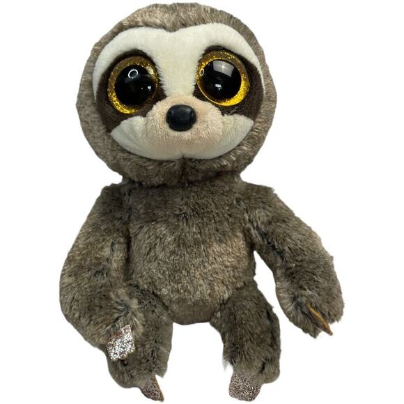 TY Beanie Baby Dangler Brown Sloth Stuffed Animal - Picture 1 of 7